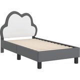  Okvir kreveta za malu djecu s naslonom Svjetlosiva 70 x 140 cm | shoptok.hr