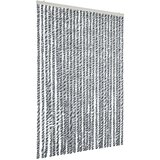 vidaXL Zavesa proti mrčesu siva in črna in bela 118x220 cm šenilja | Shoptok.si