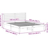vidaXL konstrukcija postelje rjava 160 x 200 cm masivno borovo les | Shoptok.si