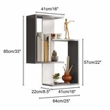 Hanah home Zidna polica Lisbon Anthracite White | Eponuda.com
