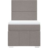 vidaXL Box spring postelja z vzmetnico taupe 90x200 cm blago | Shoptok.si