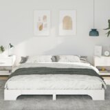 vidaXL Krevet s daskama Bijelo 180 x 220 cm Masivna borovina | shoptok.hr