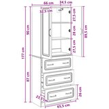  Set ormara 2 pcs Hrast sonoma 66 x 34,5 x 87 cm | Shoptok.si