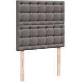  s oprugama i madracem sivi 90 x 190 cm od umjetne kože | shoptok.hr