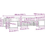  Set vanjskih sofa 7 kom. Prirodna i svjetlosiva | shoptok.hr