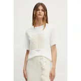 Weekend Max Mara Bombažna kratka majica ženska, bela barva, 2425976041600