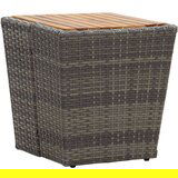 vidaXL 3-dijelni bistro set od poliratana i bagremovog drva sivi | shoptok.hr