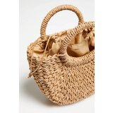 Marisse Beige Woven Bag With Round Handle | Shoptok.si