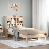 vidaXL Krevet s regalom za knjige bez madraca 100 x 200 cm od borovine Cijene