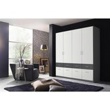Lesnina-XXXL omara za oblačila aalen, bela, siva, š. 181 cm | Shoptok.si