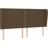 Uzglavlje s ušima tamnosmeđe 203x23x118/128 cm od tkanine | shoptok.hr