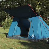 Kamping šator s krovom s pohranom Plava 223 x 163 x 130 cm taft | Eponuda.ba