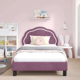  Otroški posteljni okvir z vznožjem Vijolična 80 x 200 cm Žamet, (5000104654) | Shoptok.si