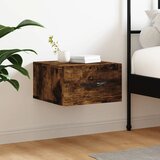 vidaXL Stenska nočna omarica dimljeni hrast 35x35x20 cm | Shoptok.si
