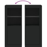  Komoda s LED svjetlima crna 41x37x100 cm | shoptok.hr