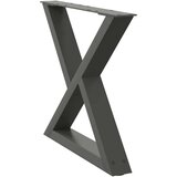 Noge kavne mizice 2 kosa Antracit 50x(42-43,3) cm Jeklo | Shoptok.si