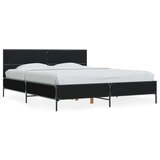  Okvir za krevet crni 150x200 cm konstruirano drvo i metal | shoptok.hr