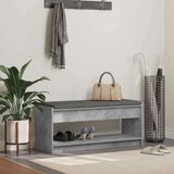  Haldna klop z blazino s polico Betonsko siva 103 x 38 x 45 cm, (5000155634) | Shoptok.si