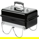 Weber Go-Anywhere Roštilj na drveni ugljen (Crne boje, Dimenzija rešetke za pečenje: 42 x 26 cm) | shoptok.hr