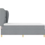 Box Spring Krevet s Madracem Svijetlosiva 140x190 cm Tkanina | shoptok.hr