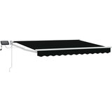 Ručna zlačivna tenda s LED diodama Crna 3 x 2 5 m - Bijeli Crna 3 x 2 5 m | shoptok.hr