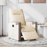  Električni naslanjač krem tkanina | Shoptok.si
