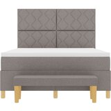 vidaXL vzmetnica s vzmetnico in klopjo Taupe 160x200 cm Tkanina, (22083184) | Shoptok.si