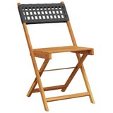  3-dijelni bistro set od poliratana i masivnog drva crni | shoptok.hr