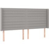  Uzglavlje s ušima svjetlosivo 163x16x118/128 cm od tkanine | shoptok.hr
