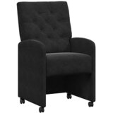  Blagovačke stolice s kotačima 2 pcs Crna 58 x 67 x 97 cm Baršun | shoptok.hr