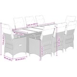  9-dijelni vrtni bistro set od poliratana s jastucima sivi | shoptok.hr