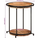 vidaXL stranska mizica Ø55x60 cm masivni les akacija | Shoptok.si