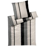 Joop! OBOJESTRANSKA POSTELJNINA Herringbone Stripes 200/200 cm mako saten črna Cene