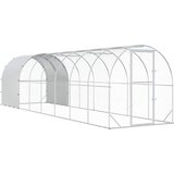  Kokošinjac Srebrna 800 x 200 x 200 cm Pocinčani čelik | shoptok.hr