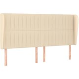 Maison Chic vzglavna omarica - nočna omarica - posteljna omarica z ušesi krem 203x23x118/128 cm blago, (21712875) | Shoptok.si