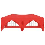  Zložljiv vrtni šotor s stranicami rdeč 3x6 m, (20703241) | Shoptok.si