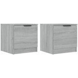 The Living Store Nočna omarica 2 kosa siva sonoma 40x39x40 cm - Nočna Omarica, (21421110) | Shoptok.si