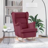 vidaXL Stolica za ljuljanje 74x90x102 cm od tkanine crvena boja vina | shoptok.hr