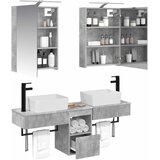  Set ormarića za kupaonicu 5 pcs Betonska siva 50 x 14,5 x 70 cm | shoptok.hr