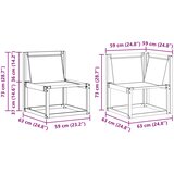 Set vanjskih sofa 8 kom. Prirodna i krem | shoptok.hr