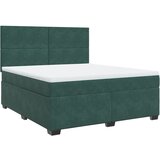 Maison Chic Box spring postelja - Vzmetna postelja z vzmetnico temno zelena 180x200 cm žamet SL10811, (21902353) | Shoptok.si