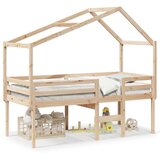  Visoki krevet s krovom 75 x 190 cm od masivne borovine | shoptok.hr