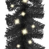 vidaXL božična girlanda z LED lučkami 20 m črna | Shoptok.si