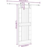 vidaXL Drsna vrata s kompletom vodil 85x210 cm trdna borovina | Shoptok.si