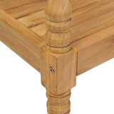  Klupa Batavia sa sivim kariranim jastukom 120 cm od tikovine | shoptok.hr