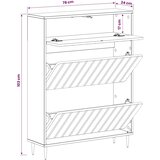  Ormar za cipele ZWOLLE 78 x 24 x 103 cm Konstruirano drvo - Hrast sonoma | shoptok.hr