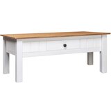 Furnova Klubska mizica bela 100x60x45 cm trdna borovina Panama Range, (21914287) Cene