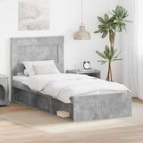  Okvir za krevet s uzglavljem Betonska siva 100 x 200 cm | shoptok.hr