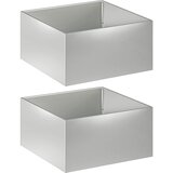  Vrtna saksija 2 kom. Srebrna 100 x 100 x 40 cm Pocinčani čelik | shoptok.hr