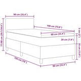 Box Spring Krevet s Madracem Svijetlo Zelena Siva Jedinački Kordura Tkanina | shoptok.hr